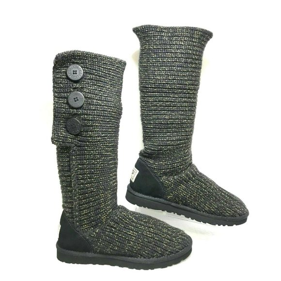 UGG Shoes - CLASSIC CARDY 1876 METALLIC KNIT UGG BOOTS